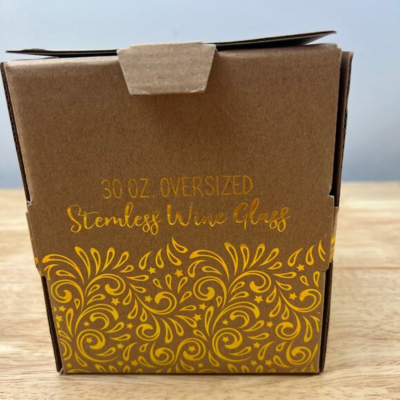 Tough Day Stemless Wine Glass With Gold Lettering - NWT - Picture 4 of 5